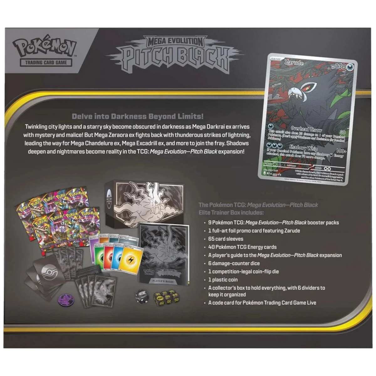 Pokémon TCG Mega Evolution Pitch Black Elite Trainer Box- English