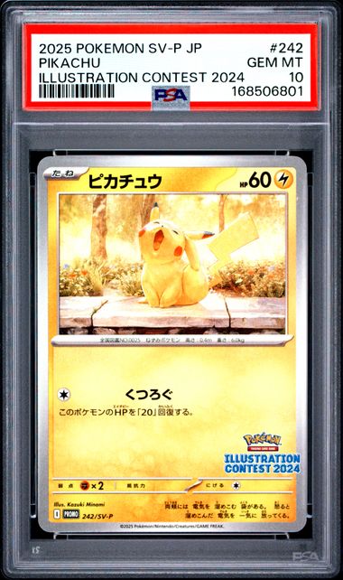 2025 POKEMON JAPANESE SV-P PROMO #242 PIKACHU ILLUSTRATION CONTEST 2024