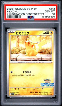 2025 POKEMON JAPANESE SV-P PROMO #242 PIKACHU ILLUSTRATION CONTEST 2024