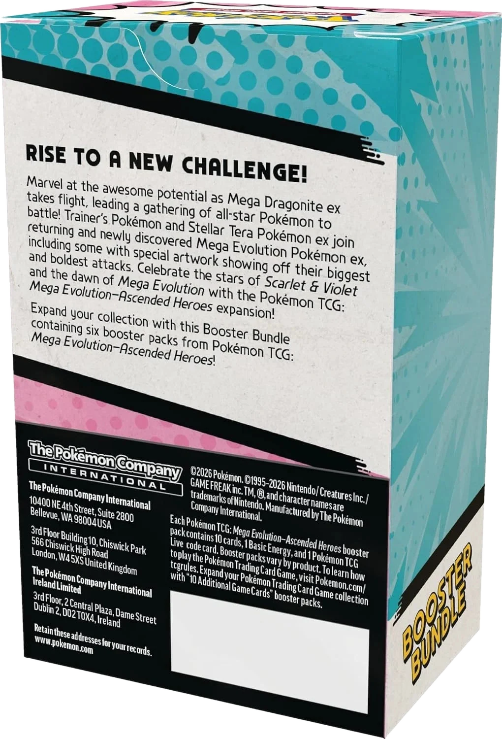 Pokémon TCG Mega Evolution Ascended Hero Booster Bundle- English