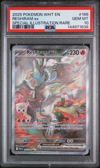 2025 POKEMON WHT EN-WHITE FLARE #166 RESHIRAM ex SPECIAL ILLUSTRATION RARE