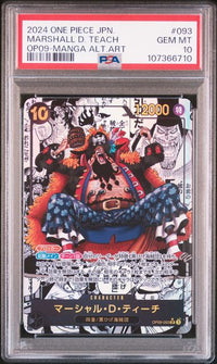 2024 ONE PIECE JAPANESE OP09-EMPERORS IN THE NEW WORLD #093 MARSHALL D. TEACH MANGA ALTERNATE ART