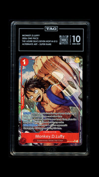 MONKEY.D.LUFFY 2026 ONE PIECE THE AZURE SEA'S SEVEN #OP14-013 ALTERNATE ART SUPER RARE