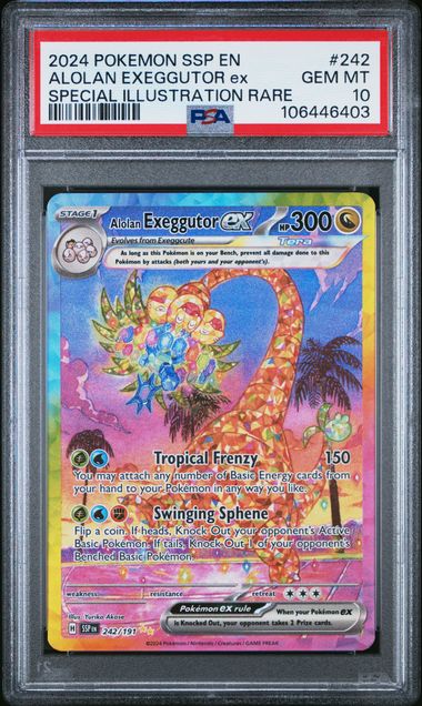 2024 POKEMON SSP EN-SURGING SPARKS #242 ALOLAN EXEGGUTOR ex SPECIAL ILLUSTRATION RARE