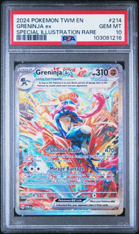 2024 POKEMON TWM EN-TWILIGHT MASQUERADE #214 GRENINJA ex SPECIAL ILLUSTRATION RARE