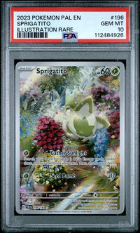 2023 POKEMON PAL EN-PALDEA EVOLVED #196 SPRIGATITO ILLUSTRATION RARE