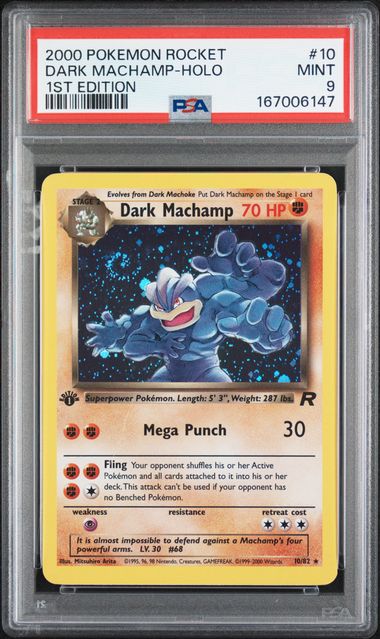 2000 POKEMON ROCKET #10 DARK MACHAMP-HOLO 1ST EDITION