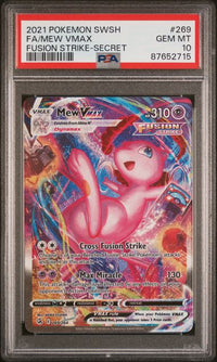 2021 POKEMON SWORD & SHIELD FUSION STRIKE #269 FA/MEW VMAX FUSION STRIKE-SECRET