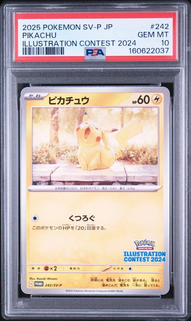 2025 POKEMON JAPANESE SV-P PROMO #242 PIKACHU ILLUSTRATION CONTEST 2024