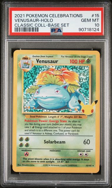 [PSA10] 2021 POKEMON CELEBRATIONS #15 VENUSAUR-HOLO CLASSIC COLL-BASE SET
