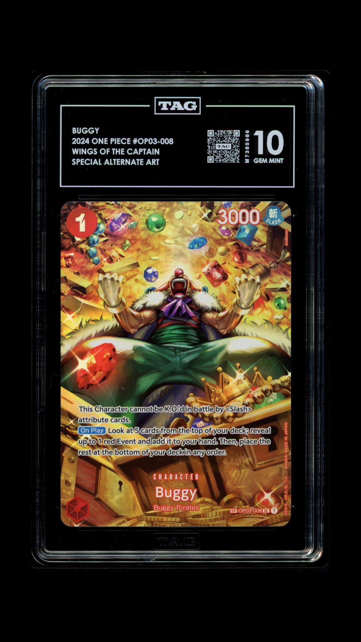 BUGGY 2024 ONE PIECE WINGS OF THE CAPTAIN #OP03-008 SPECIAL ALTERNATE ART
