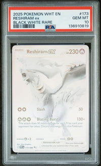 2025 POKEMON WHT EN-WHITE FLARE #173 RESHIRAM ex BLACK WHITE RARE