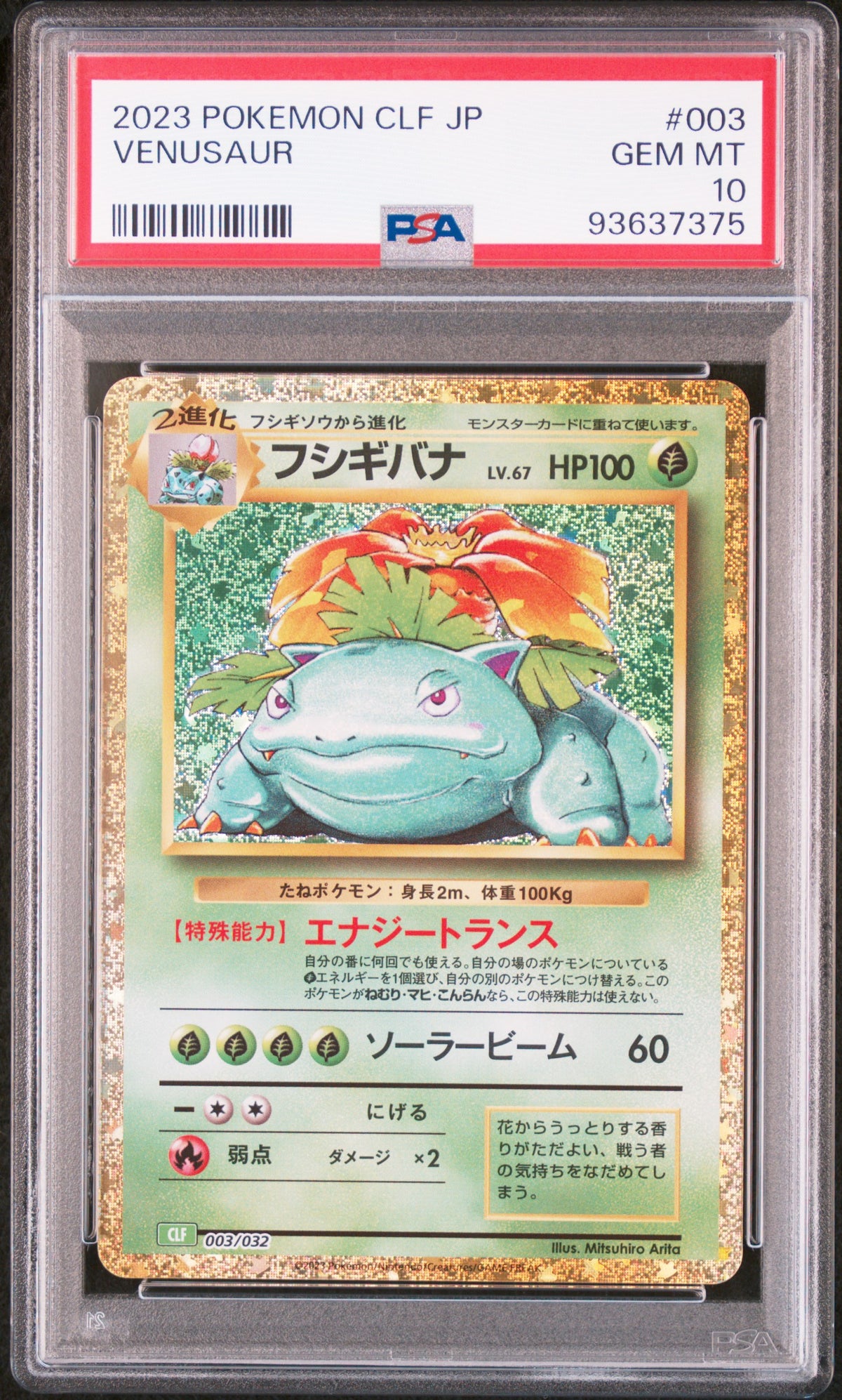 2023 POKEMON JAPANESE CLF-TRADING CARD GAME CLASSIC VENUSAUR & LUGIA ex DECK #003 VENUSAUR