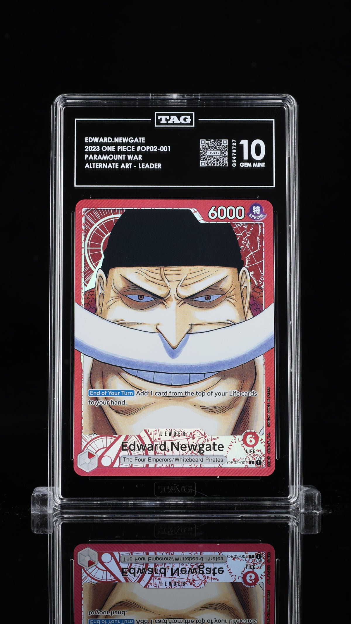 2023 ONE PIECE PARAMOUNT WAR EDWARD. NEWGATE #OP02-001 ALTERNATE ART