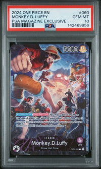 2024 ONE PIECE PROMOS #060 MONKEY D. LUFFY PSA MAGAZINE EXCLUSIVE