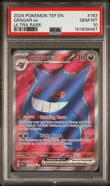 2024 POKEMON TEF EN-TEMPORAL FORCES #193 GENGAR ex ULTRA RARE