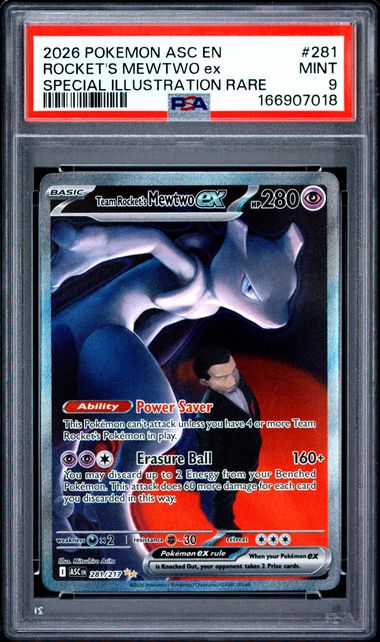 2026 POKEMON ASC EN-ASCENDED HEROES #281 ROCKET'S MEWTWO ex SPECIAL ILLUSTRATION RARE