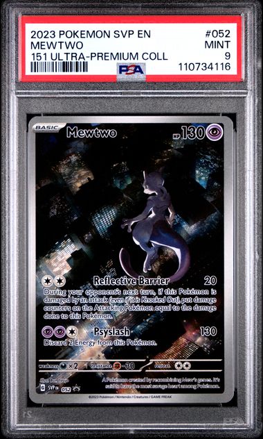 2023 POKEMON SVP EN-SV BLACK STAR PROMO #052 MEWTWO 151 ULTRA-PREMIUM COLL