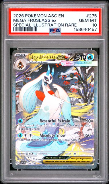 2026 POKEMON ASC EN-ASCENDED HEROES #275 MEGA FROSLASS ex SPECIAL ILLUSTRATION RARE