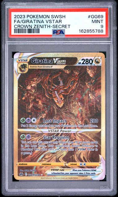 2023 POKEMON SWORD AND SHIELD CROWN ZENITH #GG69 FA/GIRATINA VSTAR CROWN ZENITH-SECRET