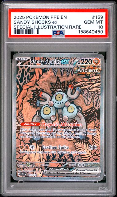 2025 POKEMON PRE EN-PRISMATIC EVOLUTIONS #159 SANDY SHOCKS ex SPECIAL ILLUSTRATION RARE