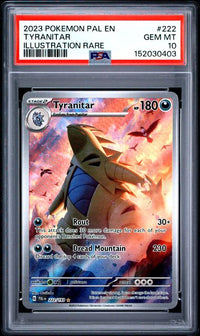 2023 POKEMON PAL EN-PALDEA EVOLVED #222 TYRANITAR ILLUSTRATION RARE