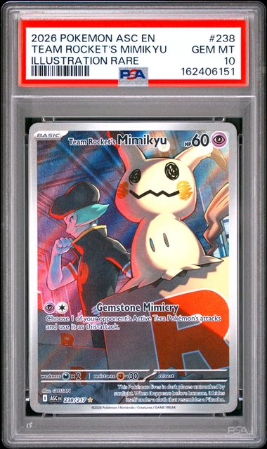 2026 POKEMON ASC EN-ASCENDED HEROES #238 TEAM ROCKET'S MIMIKYU ILLUSTRATION RARE