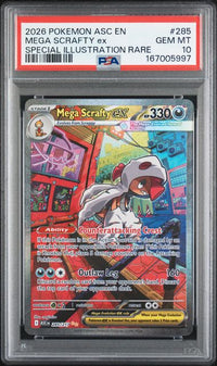 2026 POKEMON ASC EN-ASCENDED HEROES #285 MEGA SCRAFTY ex SPECIAL ILLUSTRATION RARE
