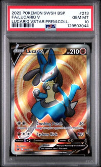 2022 POKEMON SWSH BLACK STAR PROMO #213 FA/LUCARIO V LUCARIO VSTAR PREM.COLL.