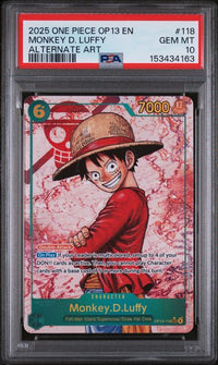 2025 ONE PIECE OP13-CARRYING ON HIS WILL #118 MONKEY D. LUFFY ALTERNATE ART
