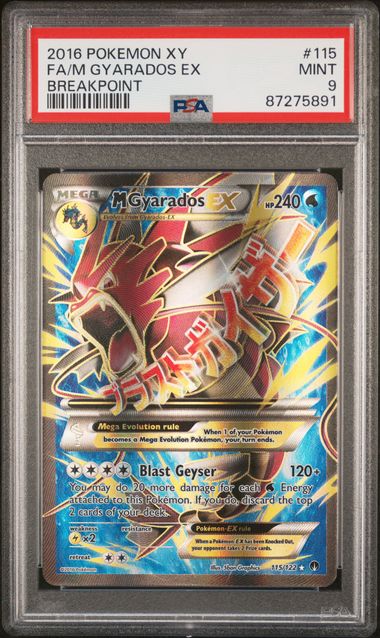 2016 POKEMON XY BREAKPOINT #115 FA/M GYARADOS EX BREAKPOINT