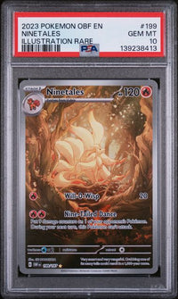 2023 POKEMON OBF EN-OBSIDIAN FLAMES #199 NINETALES ILLUSTRATION RARE