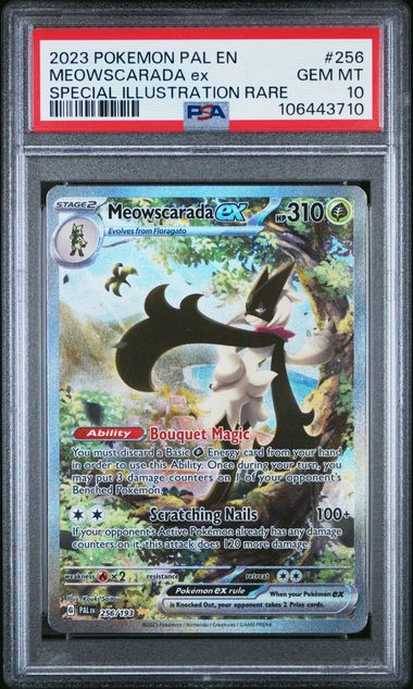 2023 POKEMON PAL EN-PALDEA EVOLVED #256 MEOWSCARADA ex SPECIAL ILLUSTRATION RARE