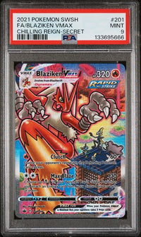 2021 POKEMON SWORD & SHIELD CHILLING REIGN #201 FA/BLAZIKEN VMAX CHILLING REIGN-SECRET