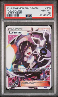 2018 POKEMON SUN & MOON ULTRA PRISM #153 FA/LUSAMINE ULTRA PRISM