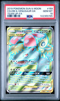 2019 POKEMON SUN & MOON TEAM UP #159 CELEBI & VENUSAUR GX TEAM UP-FA