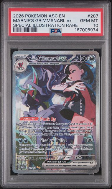 2026 POKEMON ASC EN-ASCENDED HEROES #287 MARNIE'S GRIMMSNARL ex SPECIAL ILLUSTRATION RARE