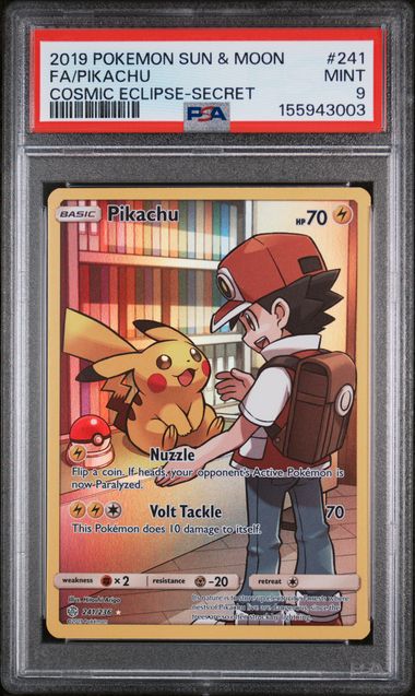 2019 POKEMON SUN & MOON COSMIC ECLIPSE #241 FA/PIKACHU COSMIC ECLIPSE-SECRET