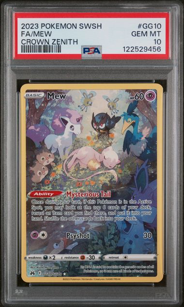 2023 POKEMON SWORD AND SHIELD CROWN ZENITH #GG10 FA/MEW CROWN ZENITH